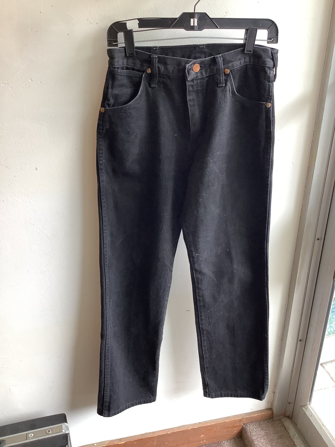 Wrangler Black High Rise Straight Leg Jeans
