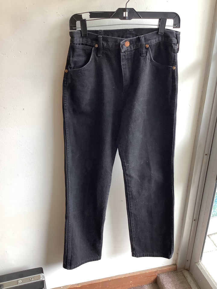 Wrangler Black High Rise Straight Leg Jeans