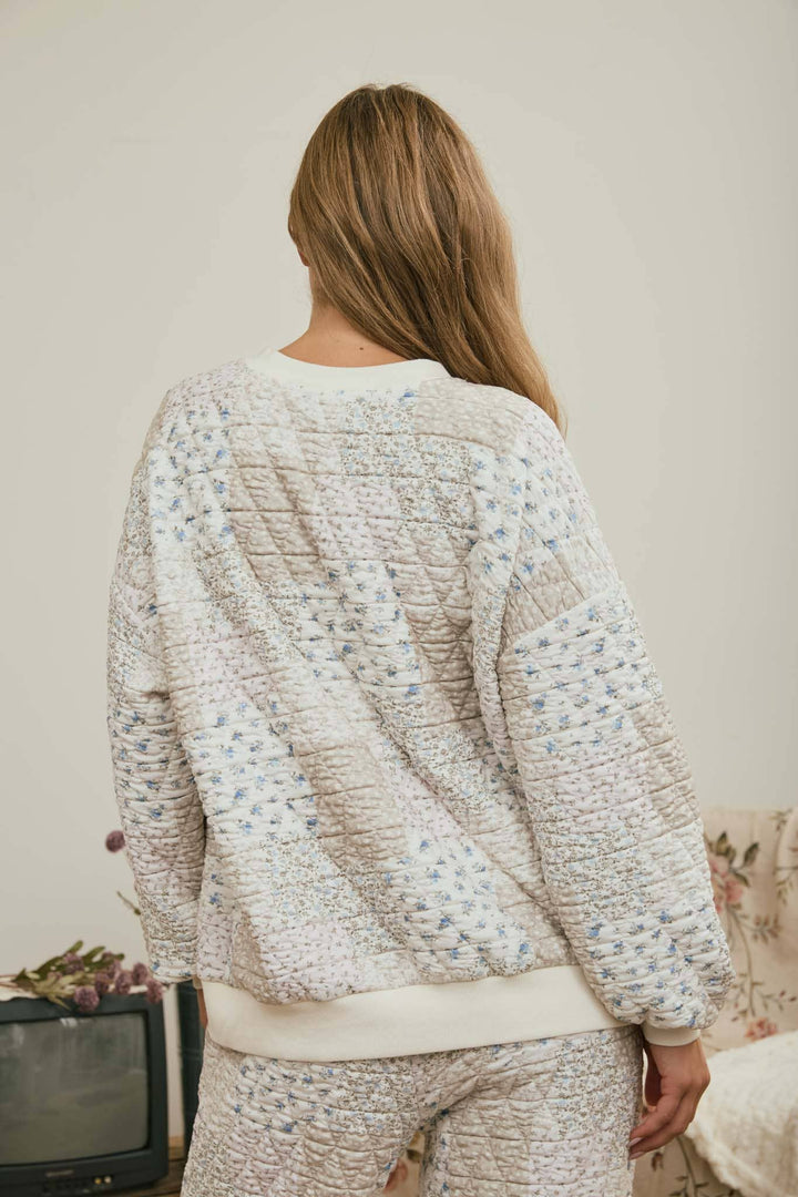 Floral Patchwork Quilted Pants