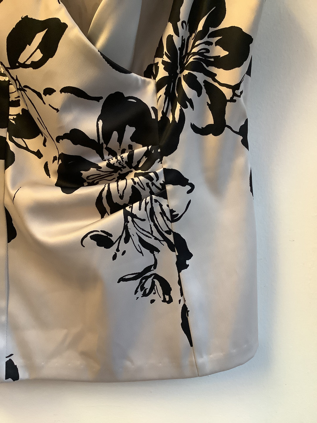 Vintage Noir Floral Satin Top