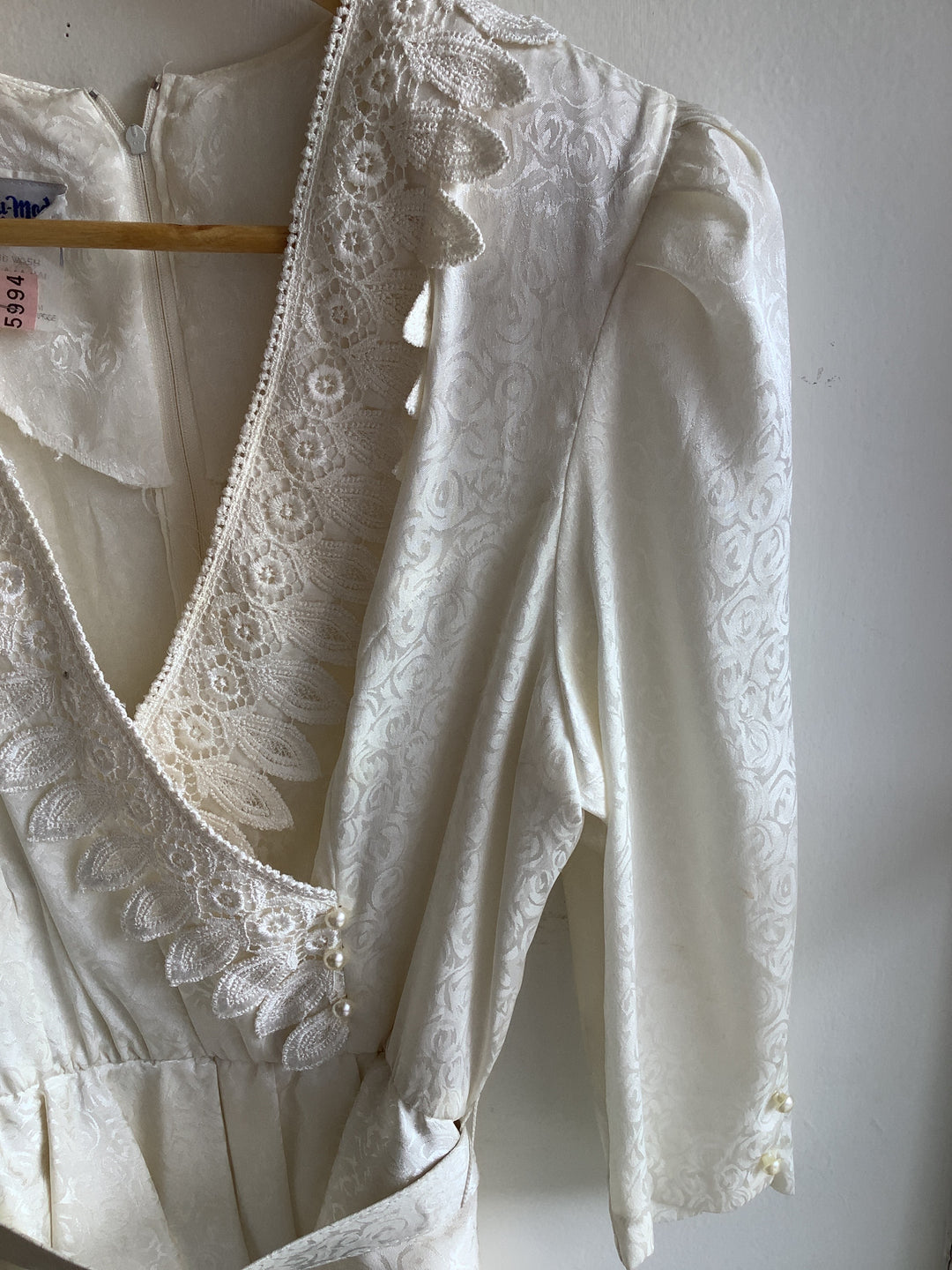 Vintage Lace Peplum Bridal Dress