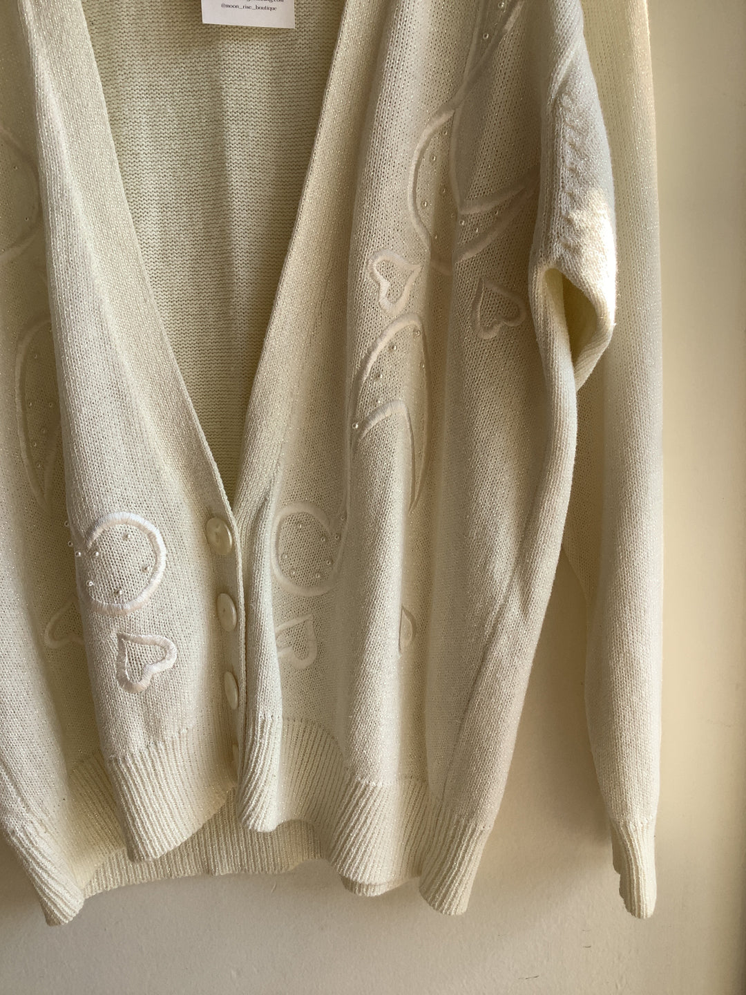 Vintage Collection Internationale Embellished Cream Cardigan