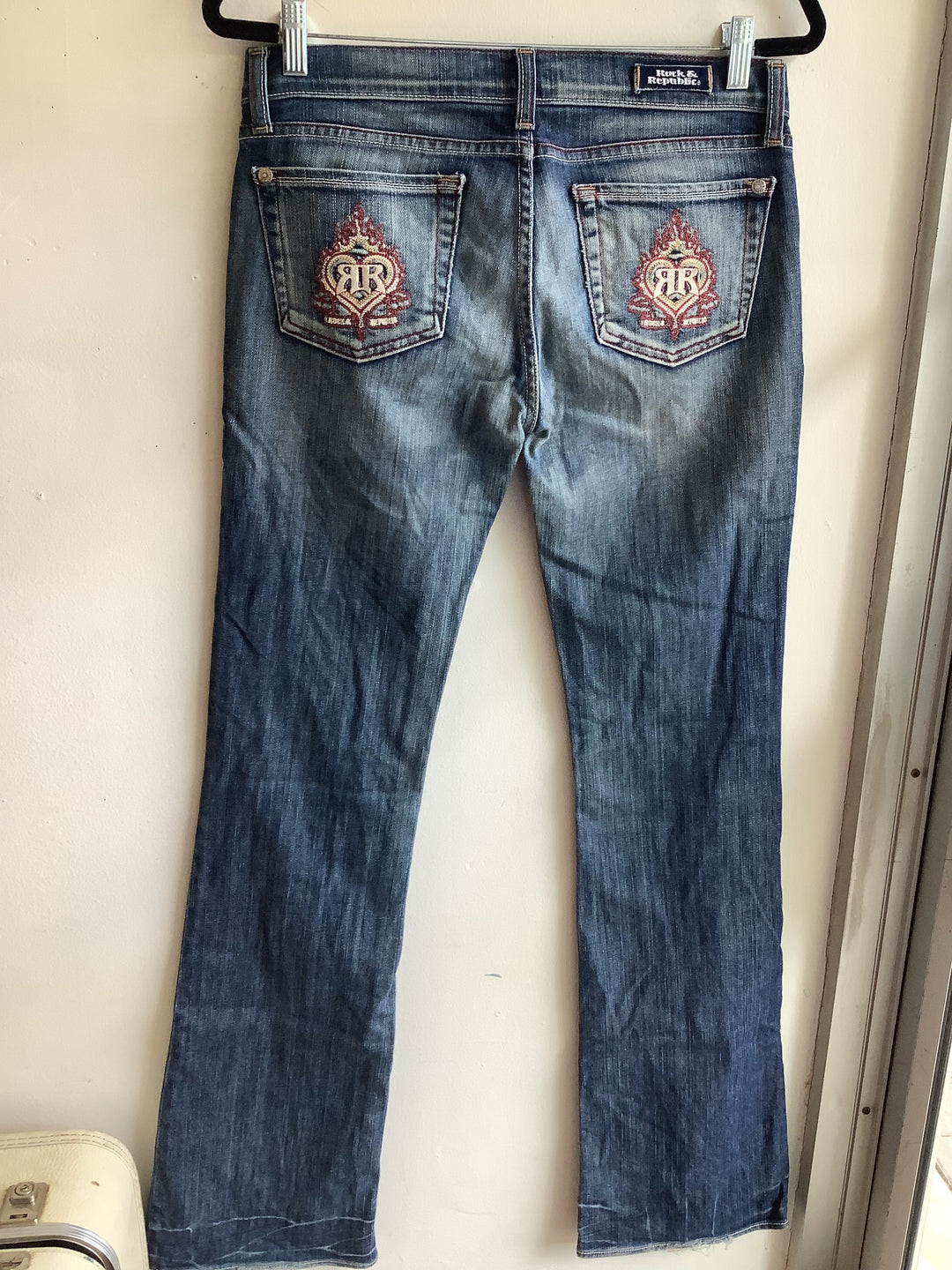 Rock & Republic Embroidered Crest Bootcut Jeans