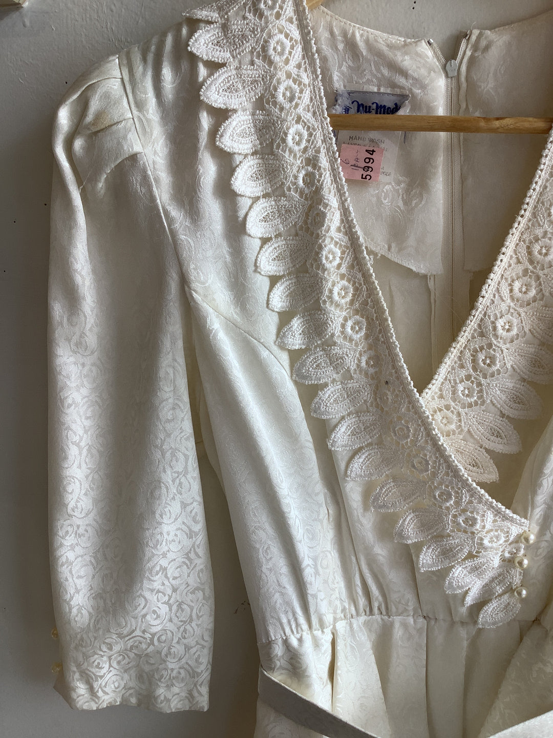 Vintage Lace Peplum Bridal Dress