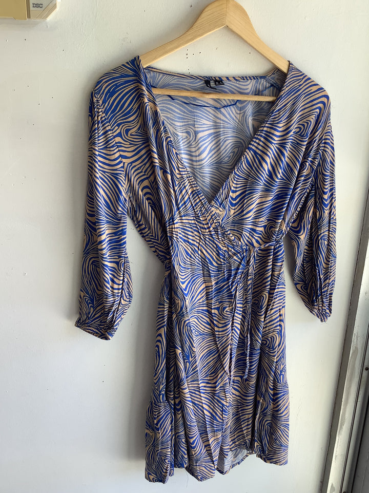 Blue Mirage Wrap Mini Dress