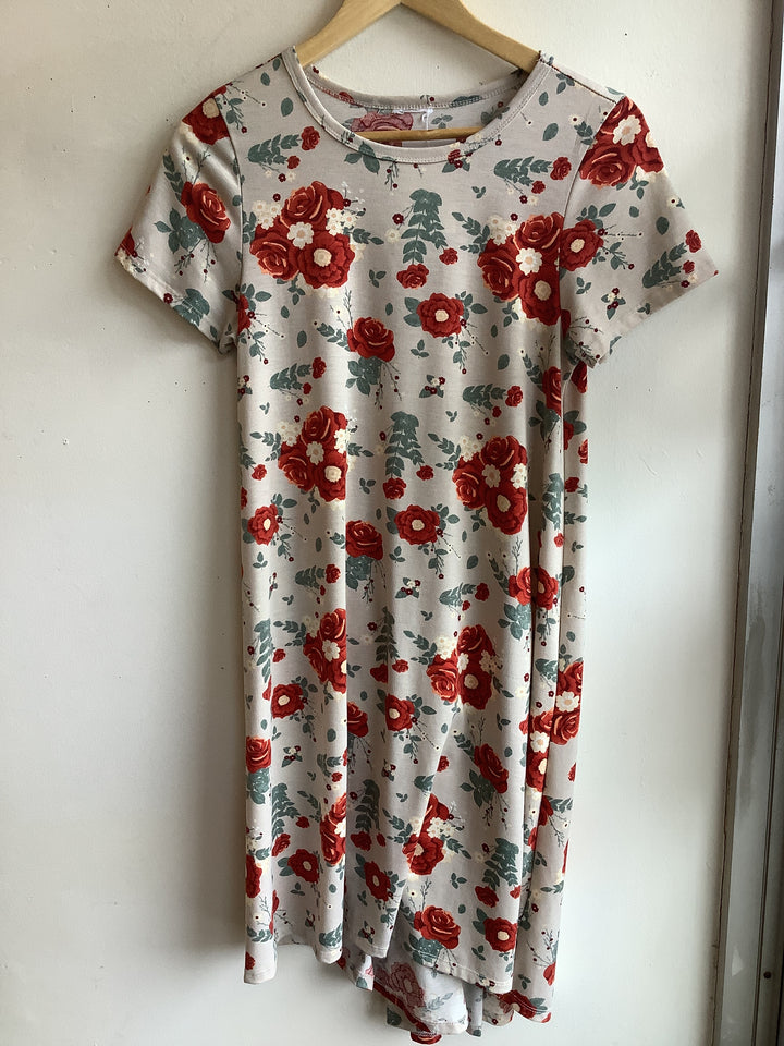 90s Rose Garden Hi-Low Dress