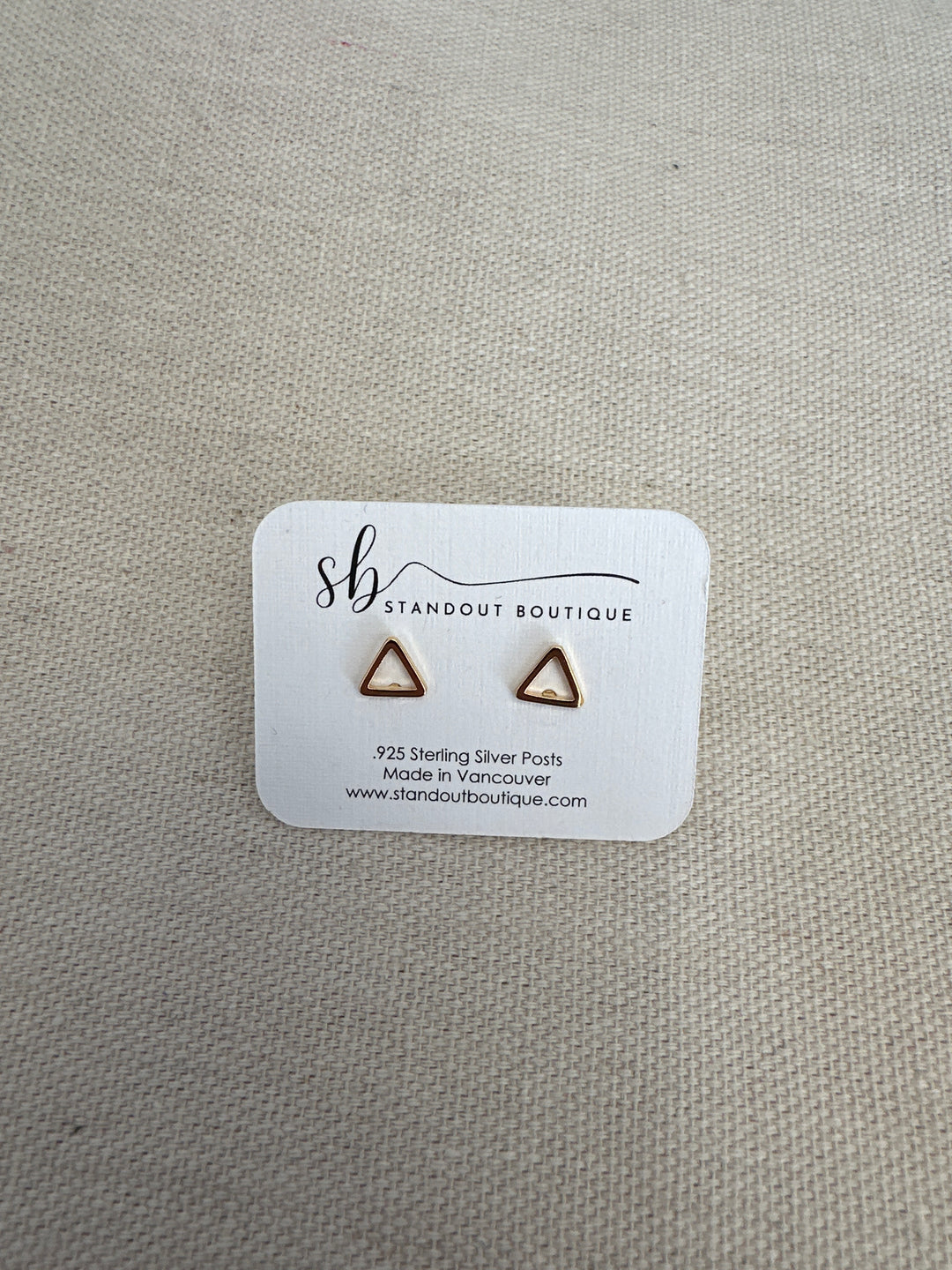 Standout Boutique Triangle Gold Studs