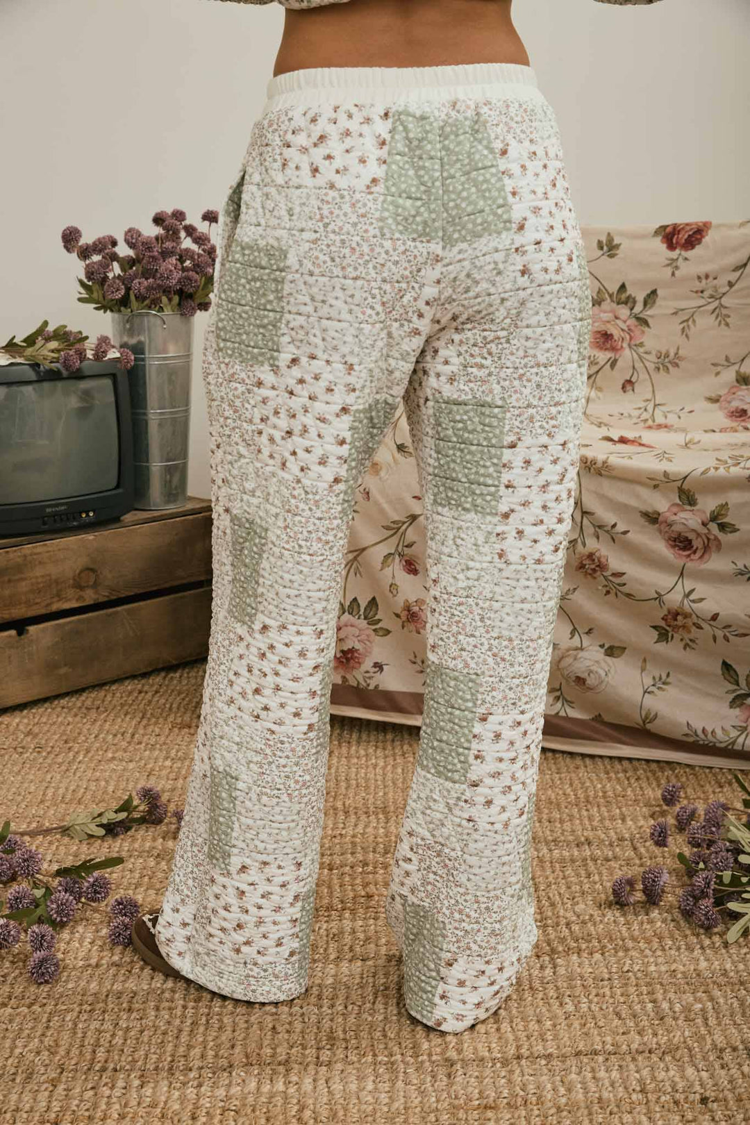 Floral Patchwork Quilted Sweatshirt