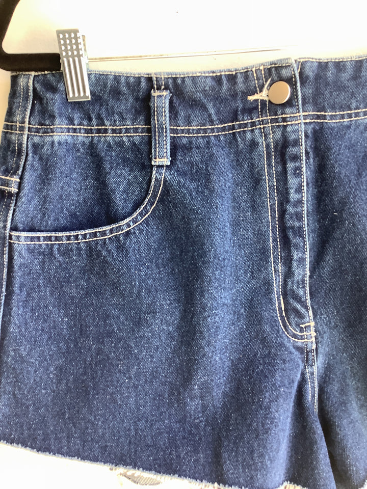 Classic Indigo High Rise Cutoff Denim Shorts