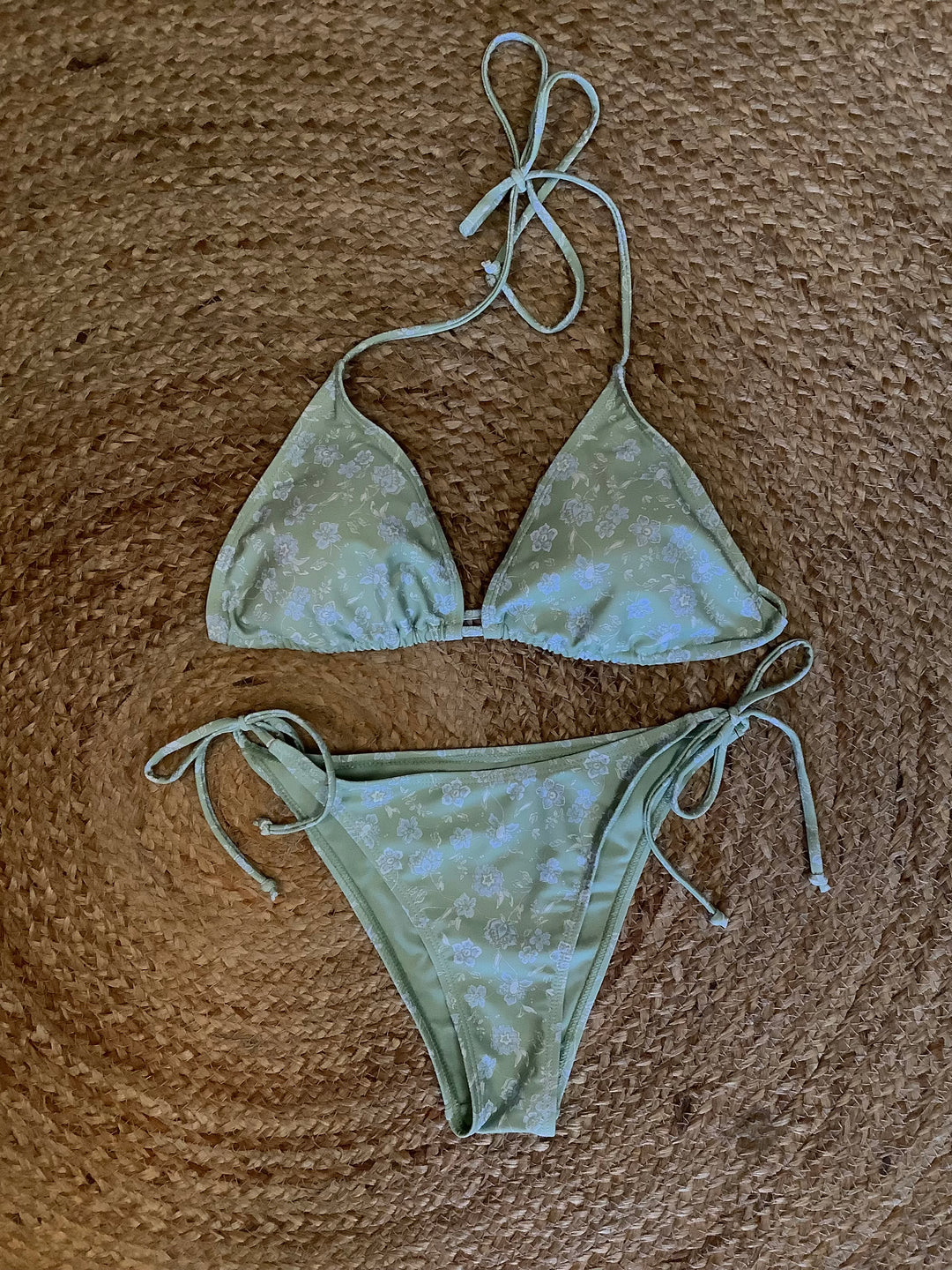 Sage Blossom String Bikini Set