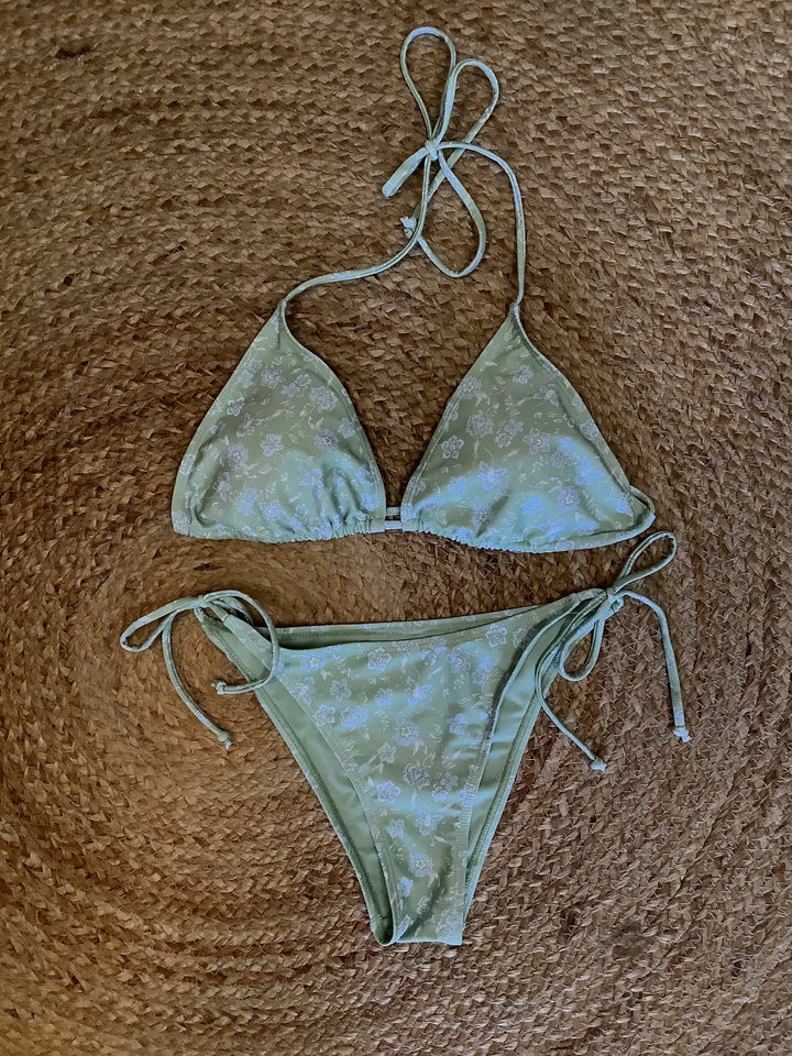 Sage Blossom String Bikini Set