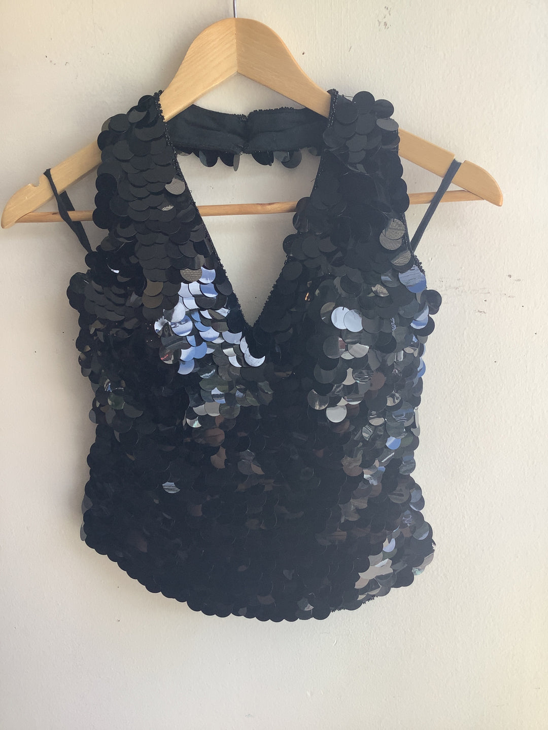 Y2K Disco Sequin Halter Top