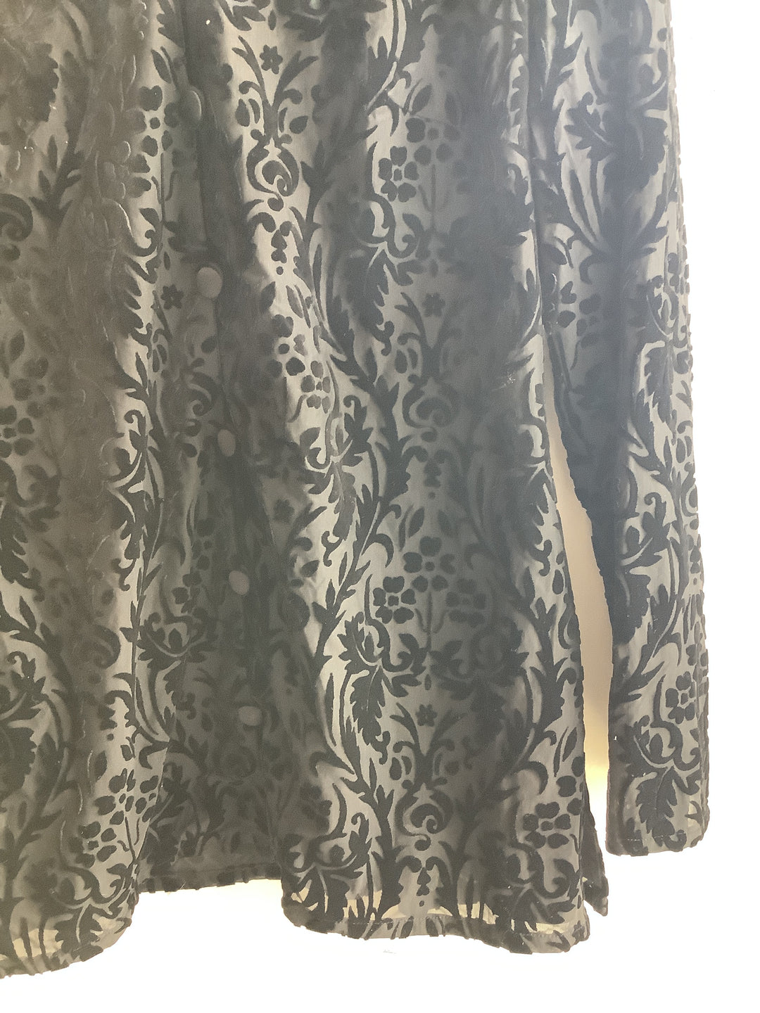 Vintage Black Burnout Velvet Jacket