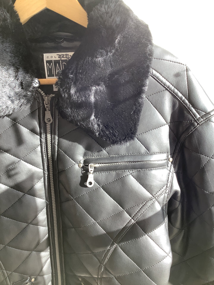 Vintage Marco Quilted Faux Leather Jacket
