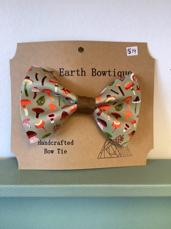 Raw Earth Bowtique Sage Green Mushroom Bow Tie