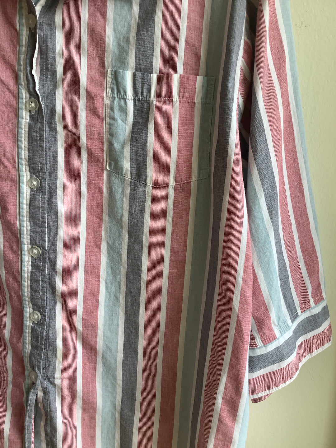 Vintage Pastel Stripe Cotton Shirt