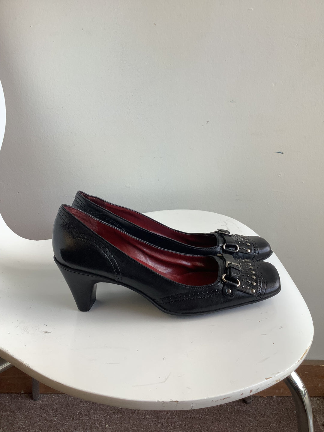 Eddie Bauer Black Leather Heels