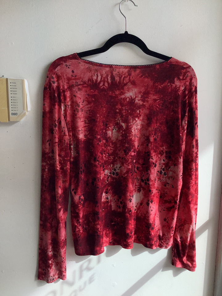 Red Floral Long Sleeve