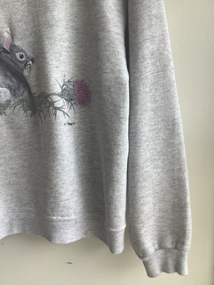Vintage 90s Hanes Nature Graphic Collard Sweatshirt