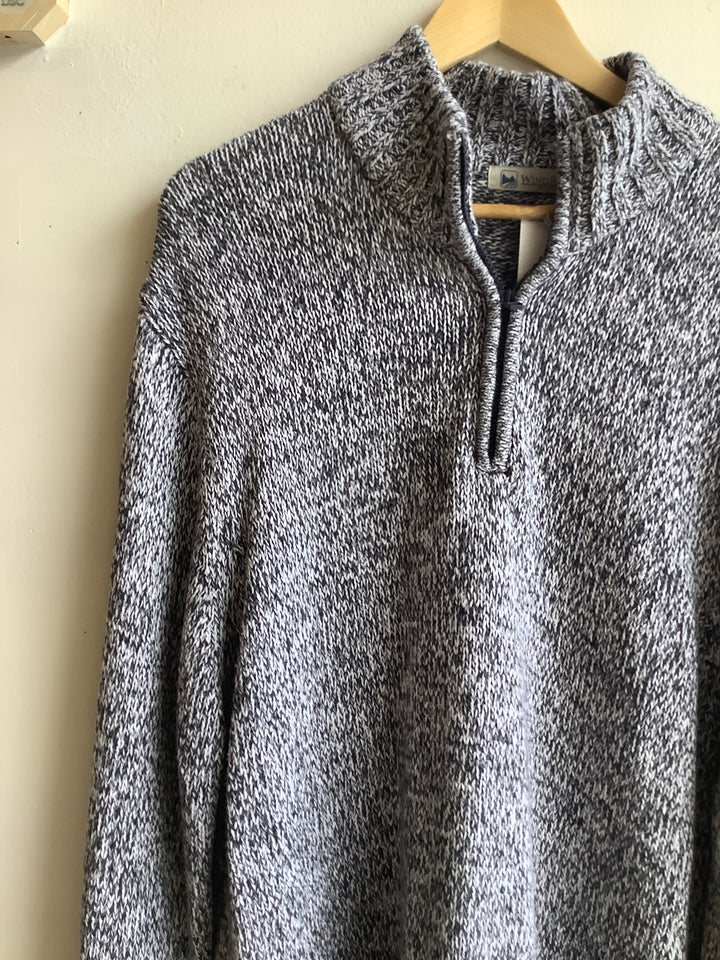 Wind River Marled Knit Quarter Zip Sweater