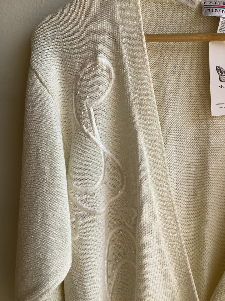 Vintage Collection Internationale Embellished Cream Cardigan