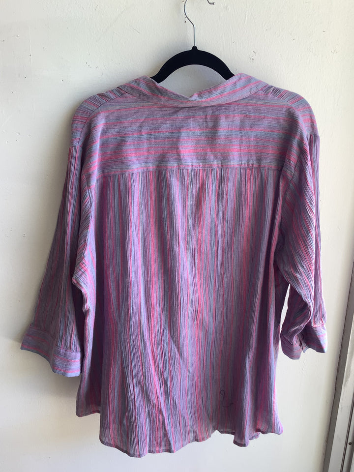 Vintage Cherokee Pastel Crinkle Cotton Tunic