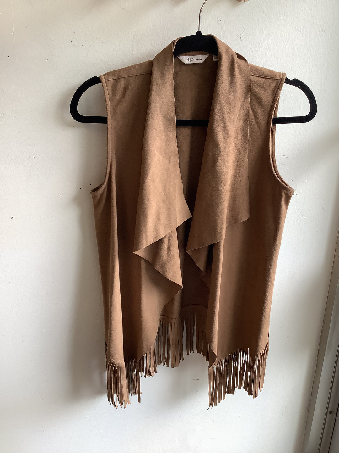 Camel Faux Suede Vest