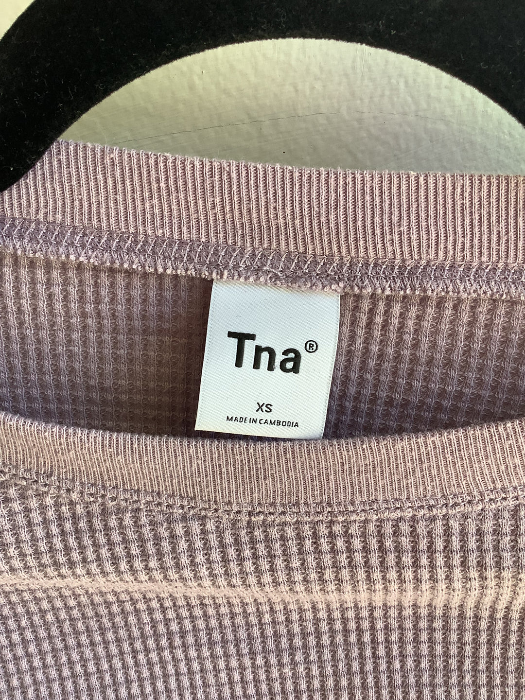 Dusty Lavender Waffle Knit Crop Pullover