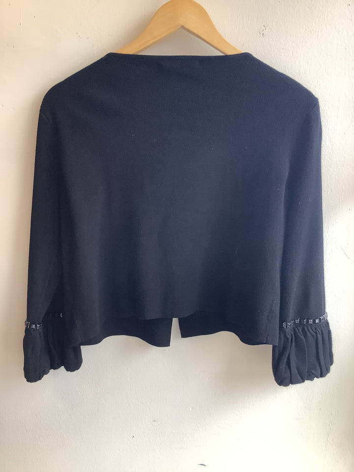 Vintage Belldini Black Studded Cropped Cardigan