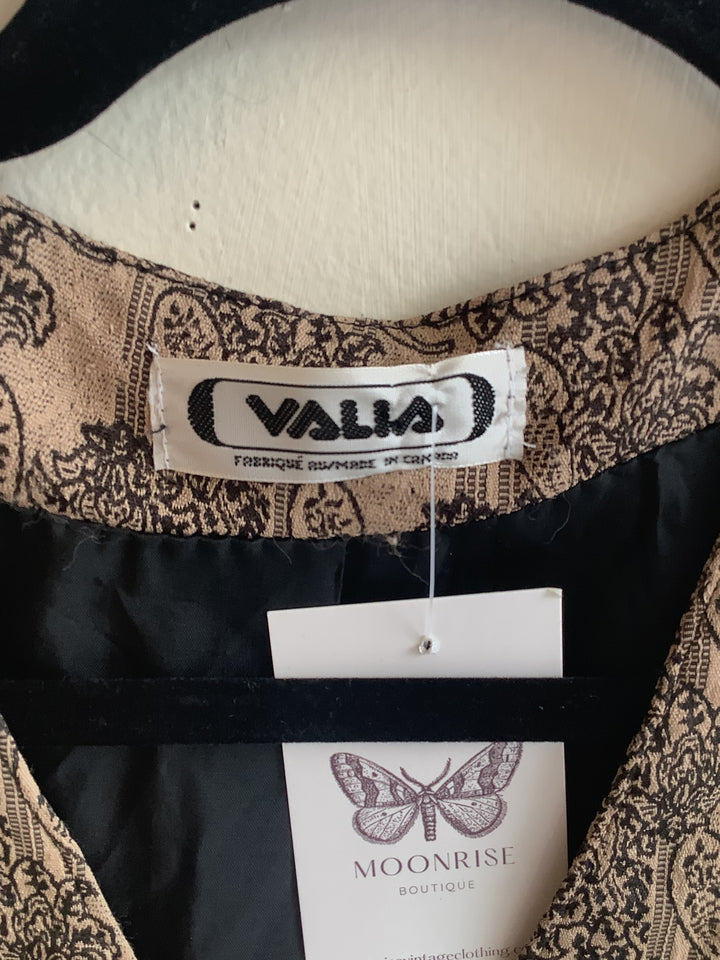 Vintage Valia Paisley Button Vest