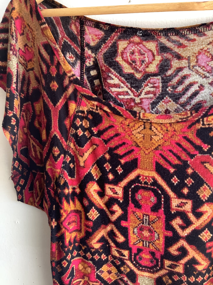 Boho Geometric Print Top