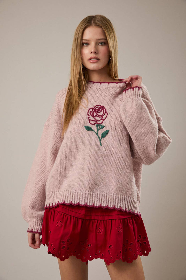 Rose Heirloom Sweater