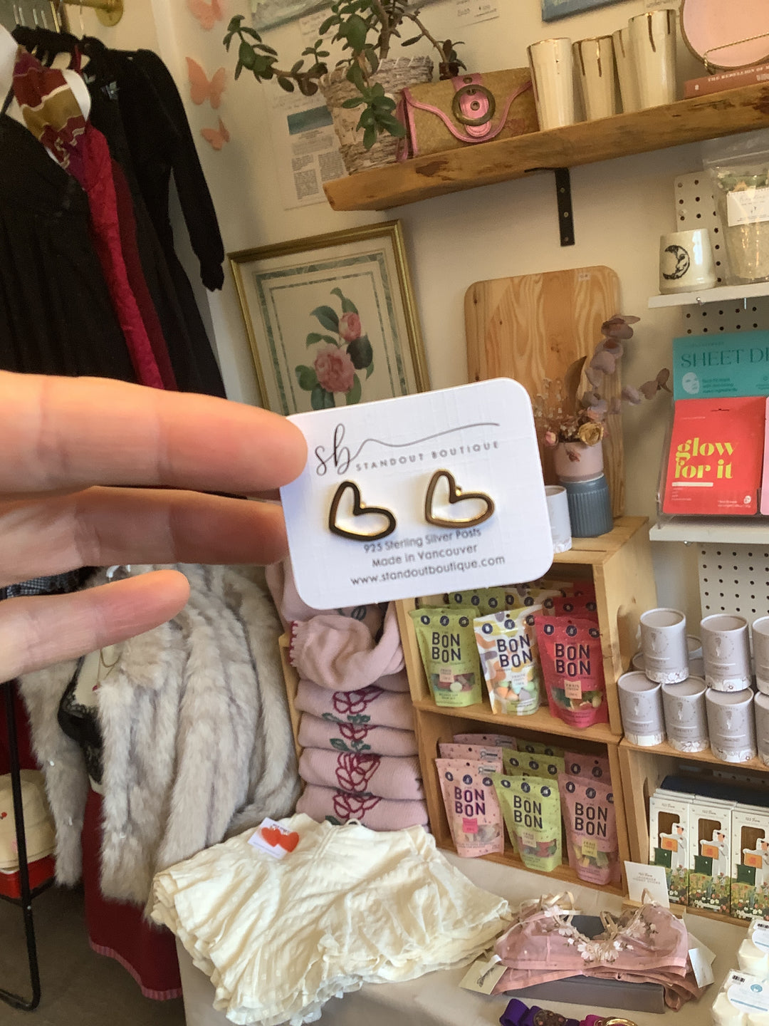 Standout Boutique Open Heart Earrings- Vancouver, BC