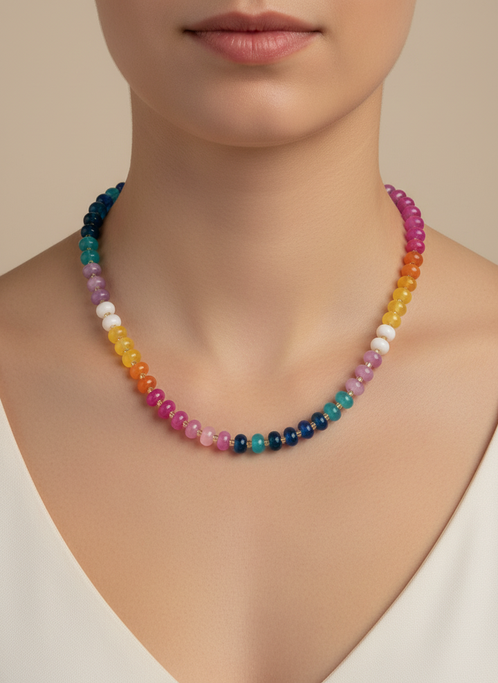 Wild Honey Crystal Beaded Necklace