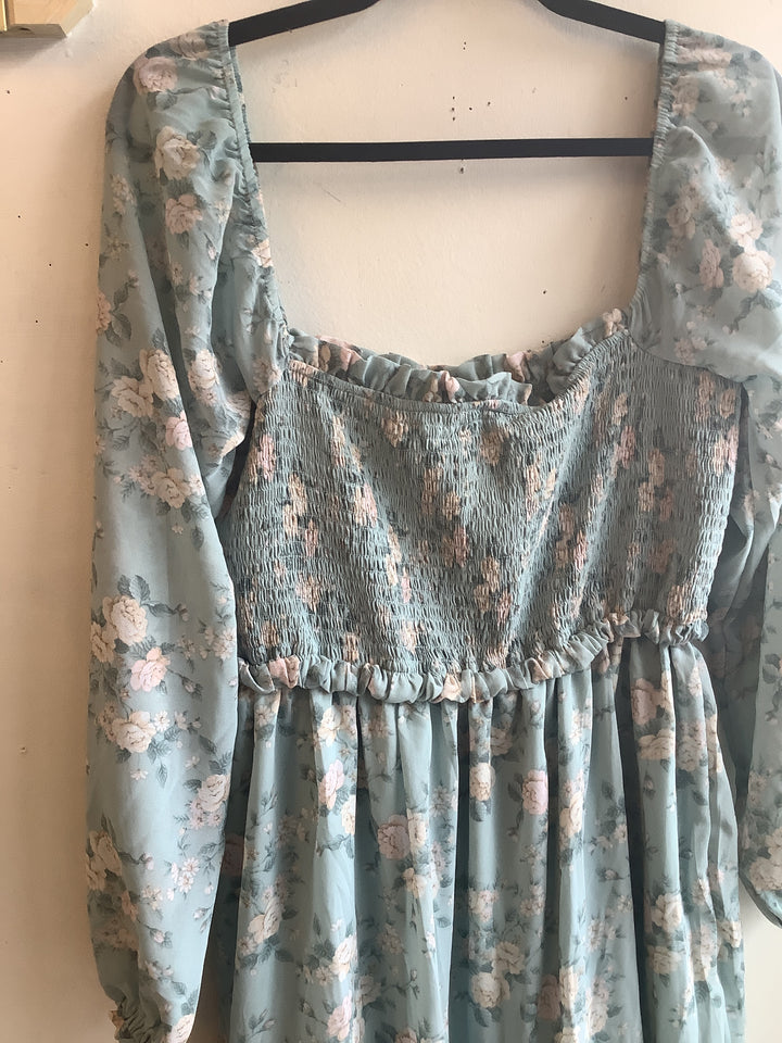 Sage Meadow Smocked Mini Dress