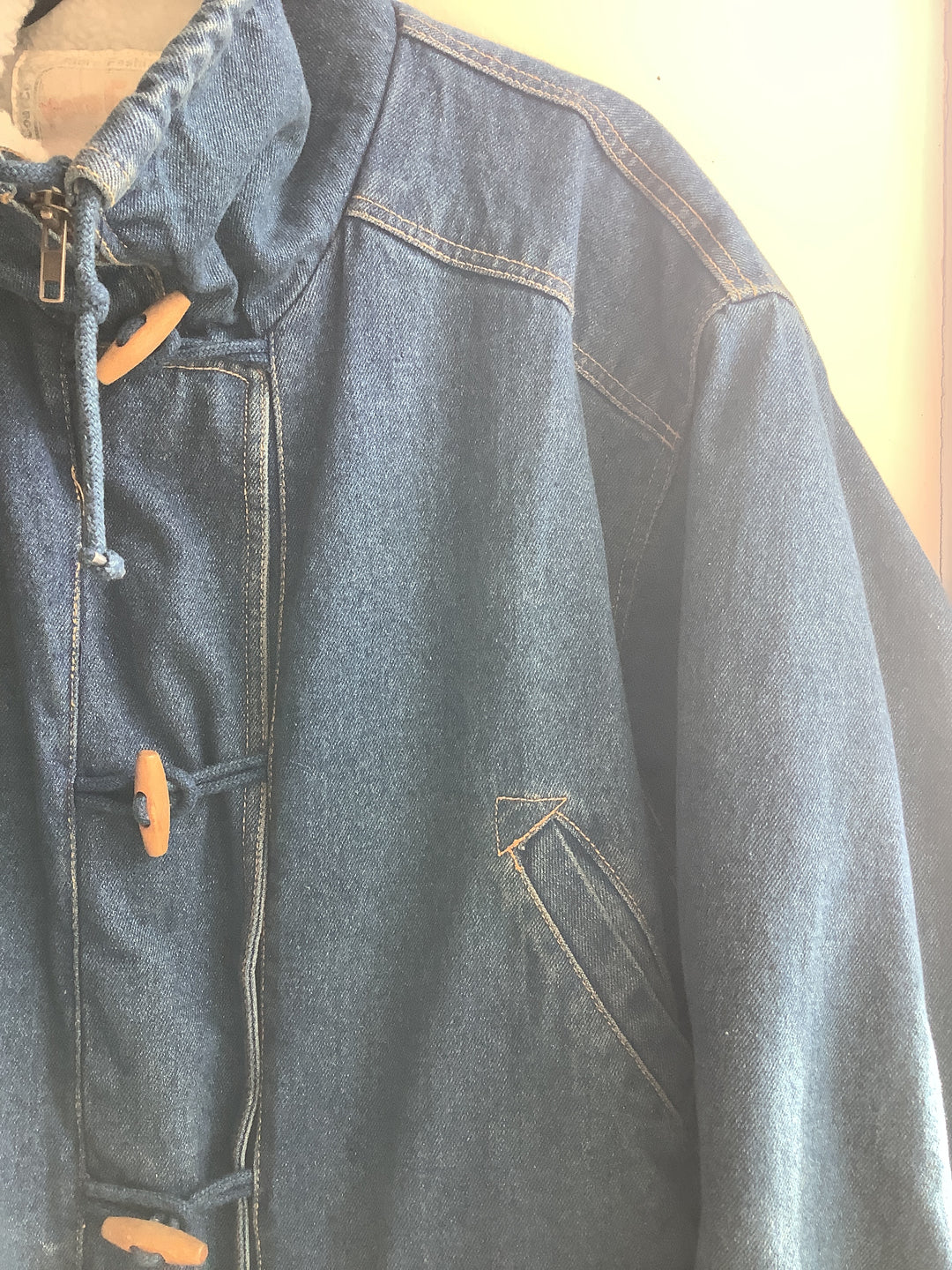 Vintage Oversized Sherpa Denim Coat
