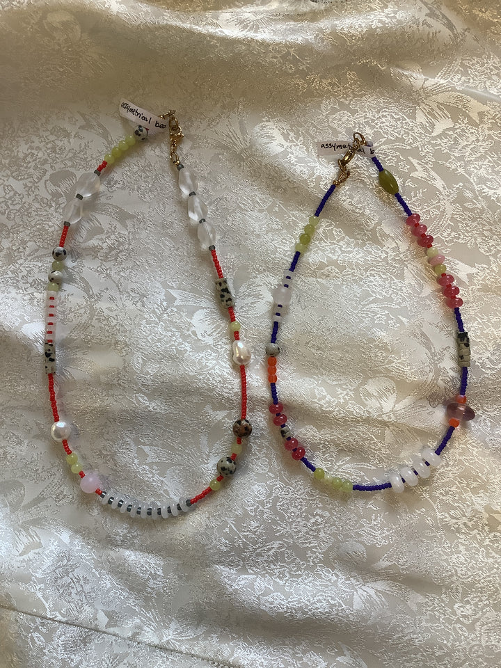 Wild Honey Asymmetrical Beaded Necklace