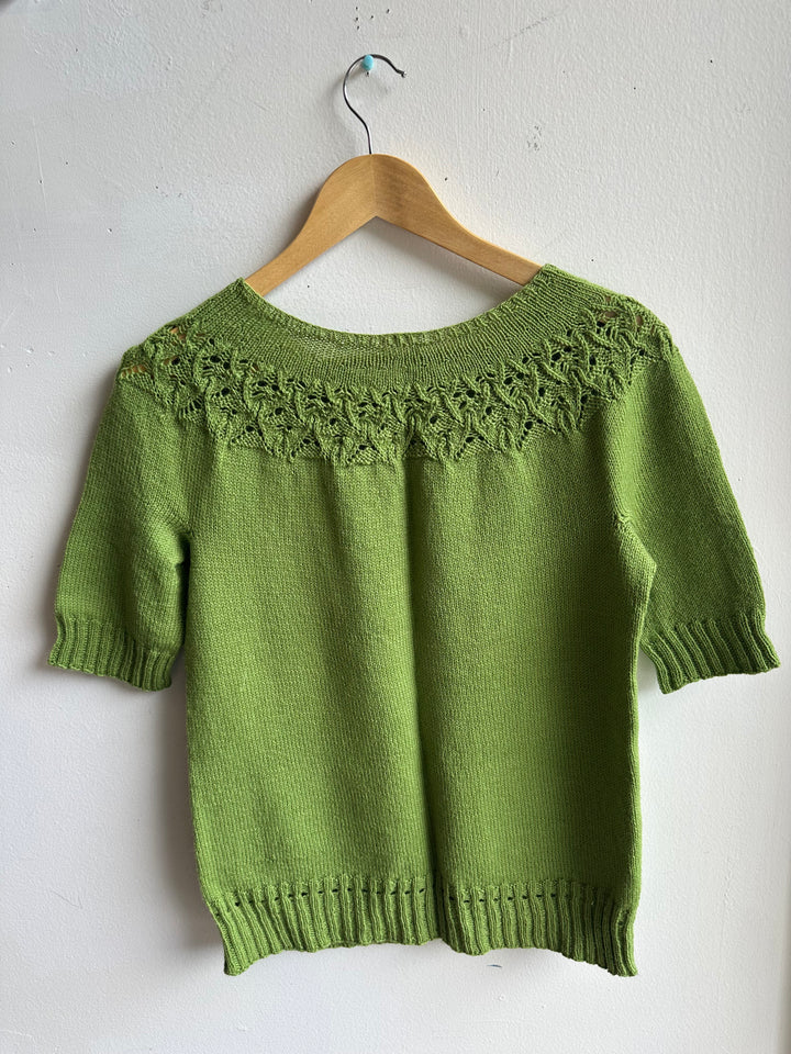 Debbie Svensson Hand Knit Green Laia Wool Blend Top