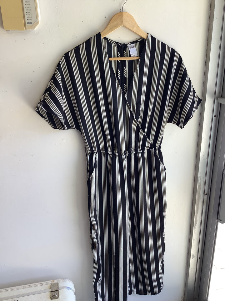 Classic Stripe Wrap Romper