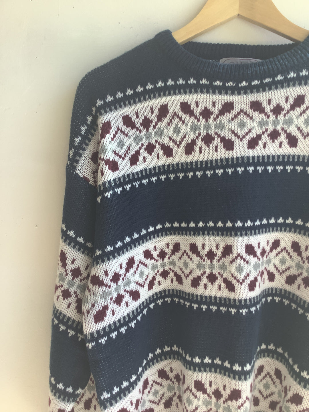 Vintage Celebrity Club Fair Isle Knit Sweater