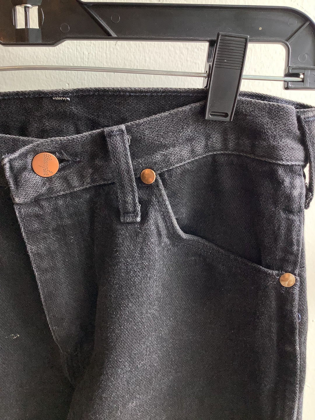 Wrangler Black High Rise Straight Leg Jeans