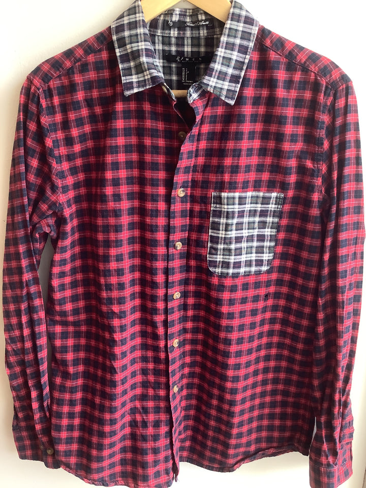 21 Men Mixed Plaid Shirt