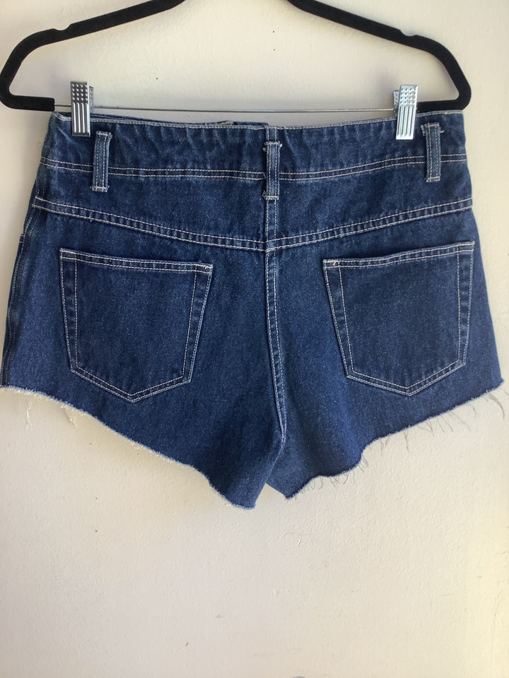 Classic Indigo High Rise Cutoff Denim Shorts