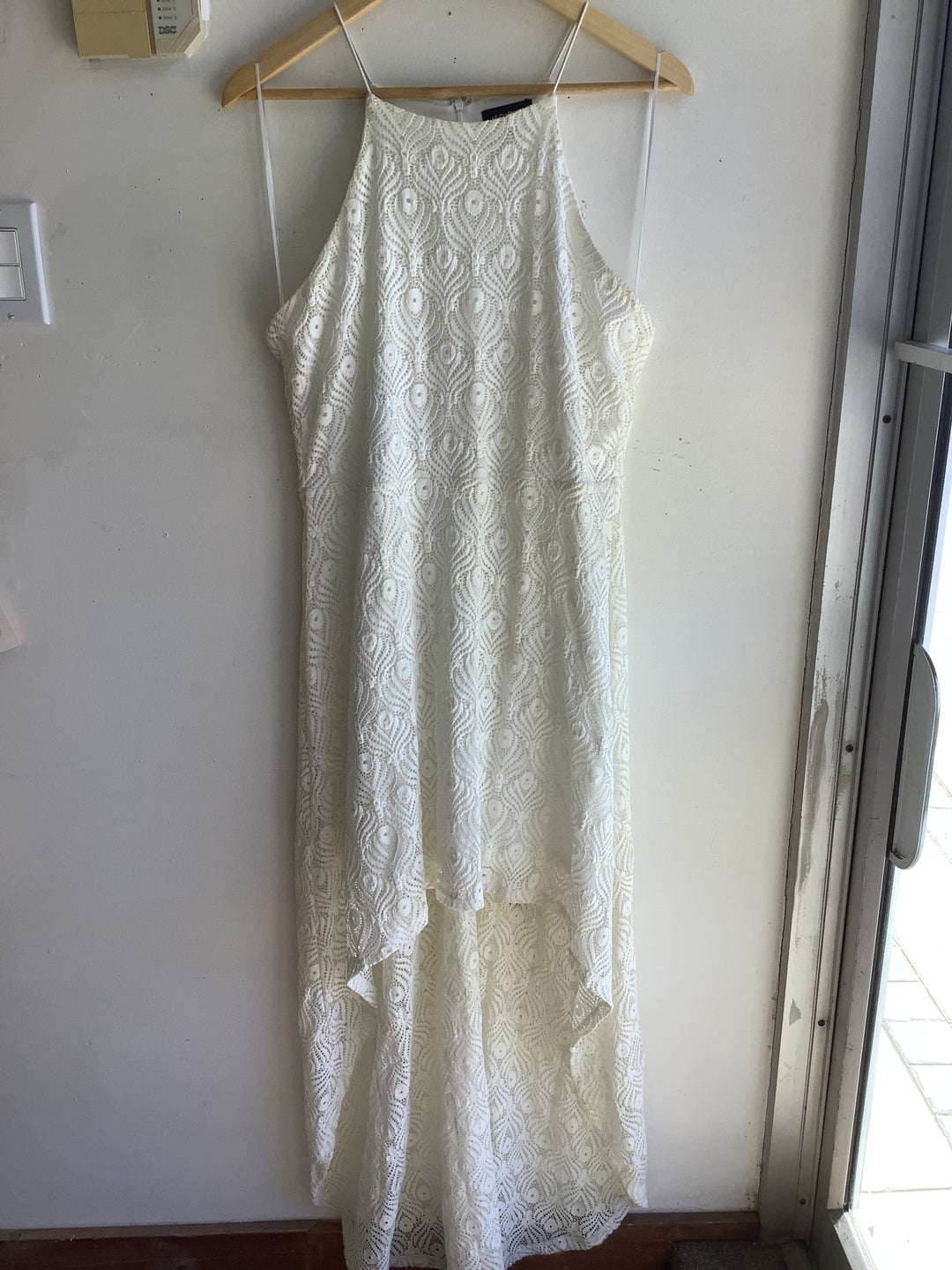 Le Chateau Ivory Lace Midi Dress