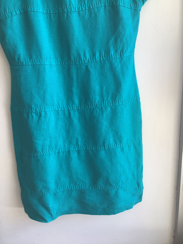 Linen Turquoise Shift Dress
