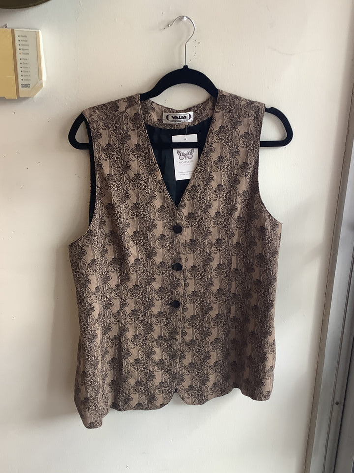 Vintage Valia Paisley Button Vest