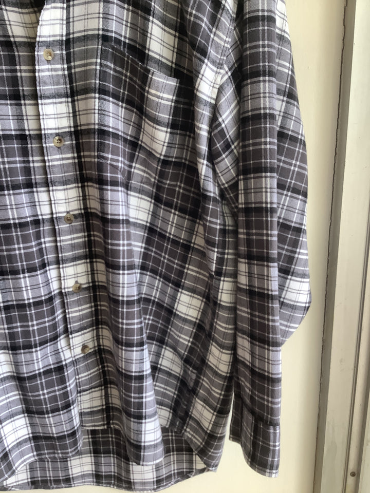 Classic Black &amp; White Plaid Shirt