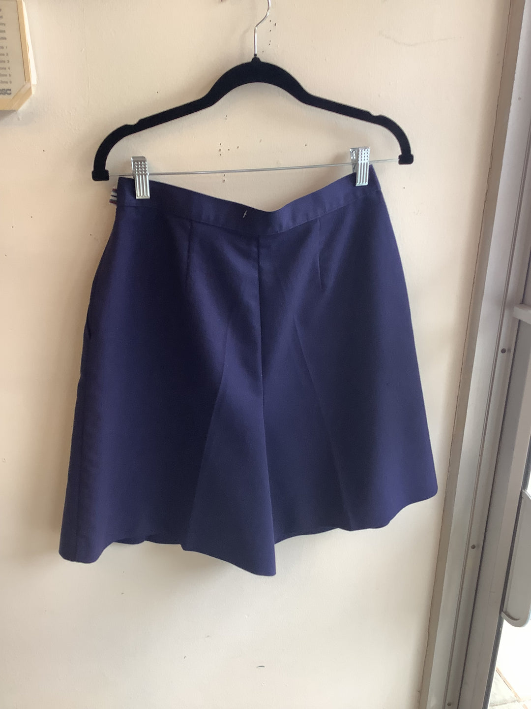 Vintage Navy Pleated Shorts
