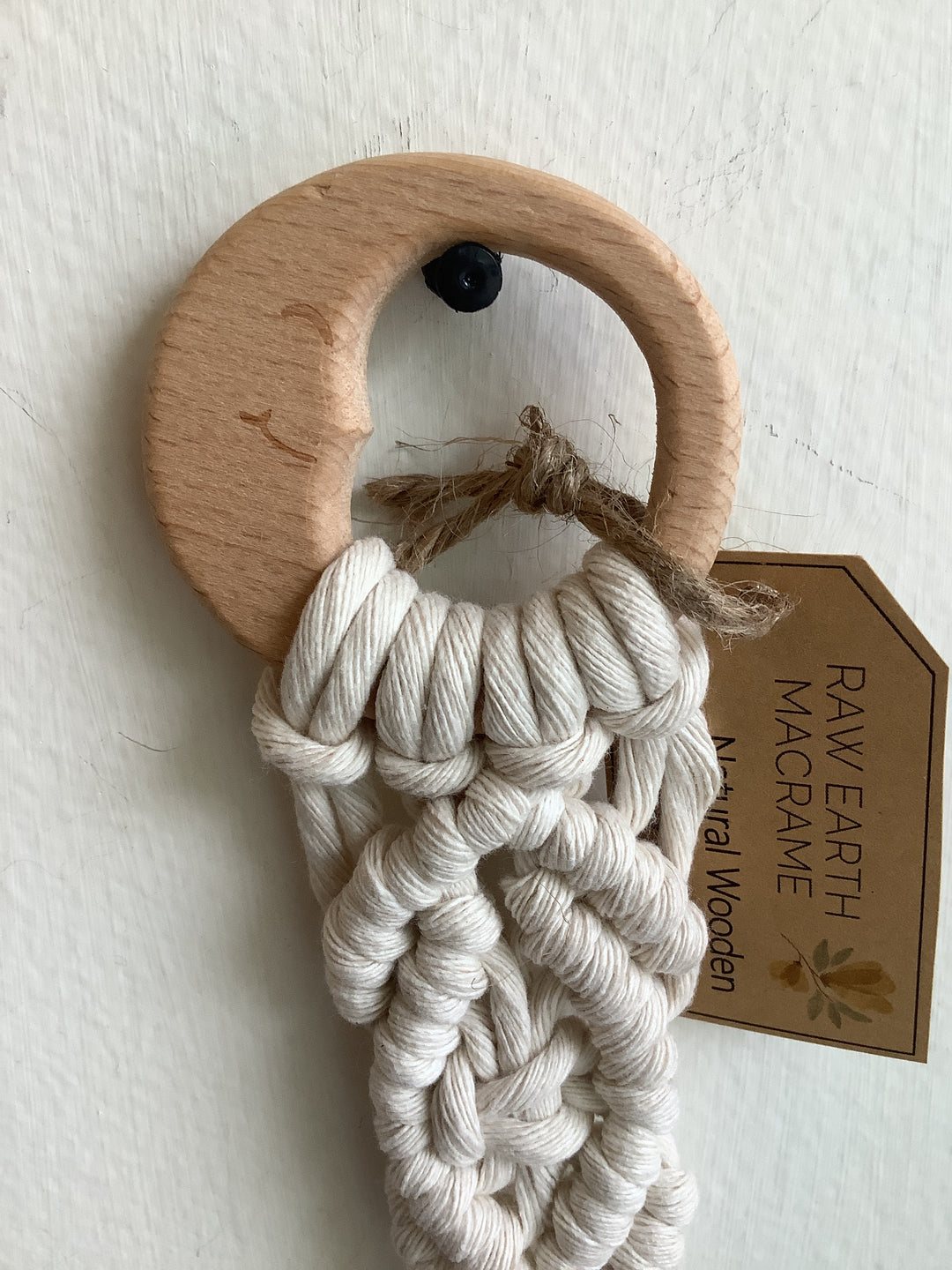 Raw Earth Handmade Moon Wooden MacrameTeether