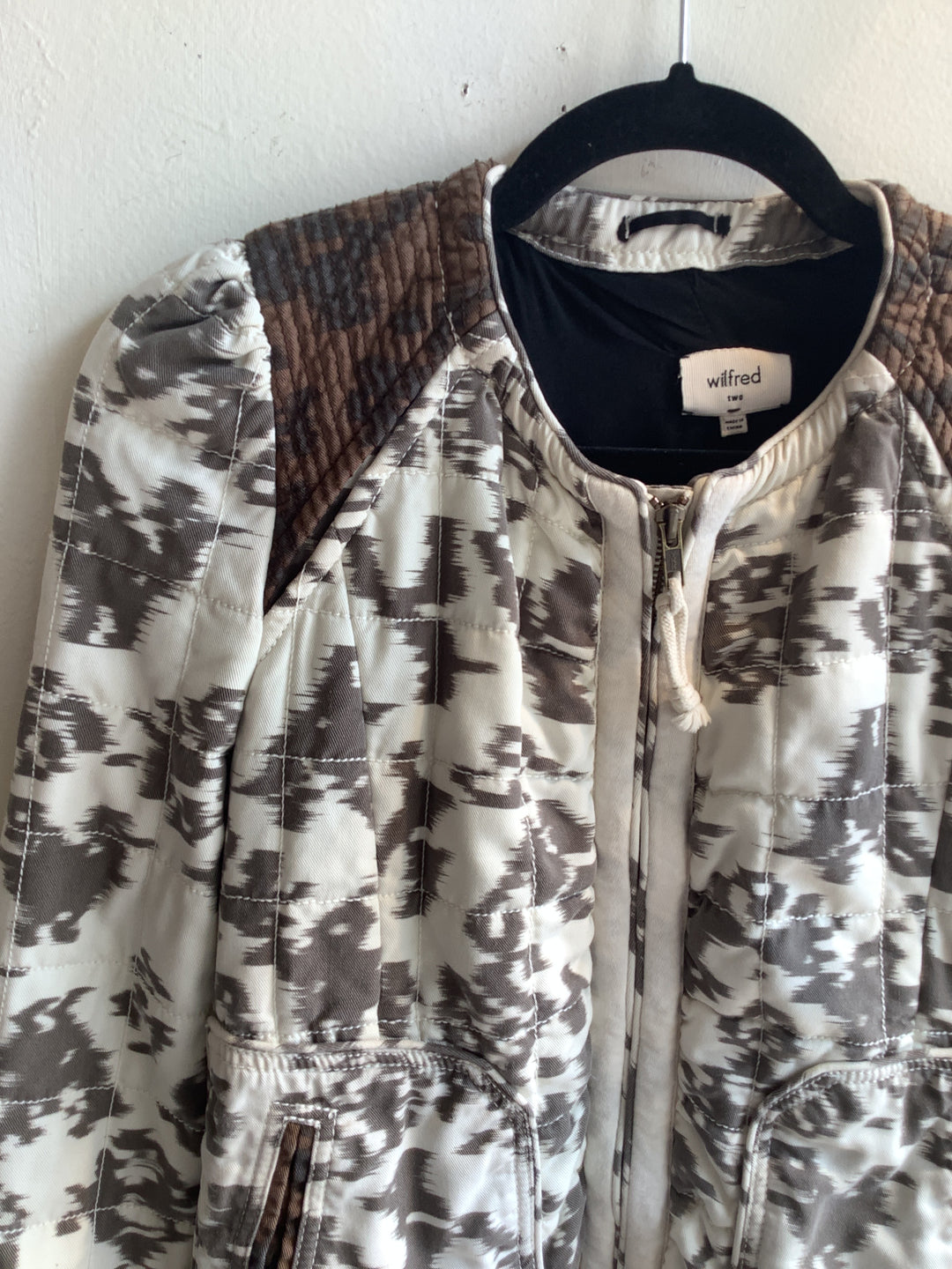 Wilfred two Quilted Ikat Print Jacket